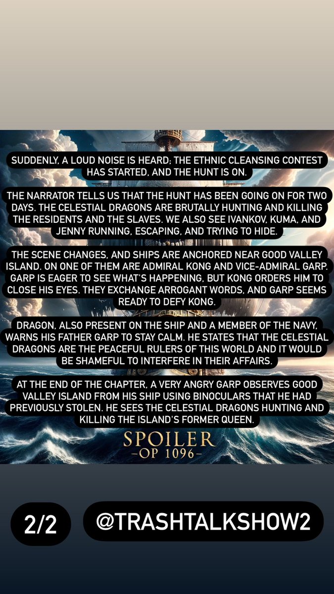 TrashTalkShow2's tweet photo. #ONEPIECE1096 #SPOILERS #ONEPIECE1096 https://t.co/Nyb3uz5Vox