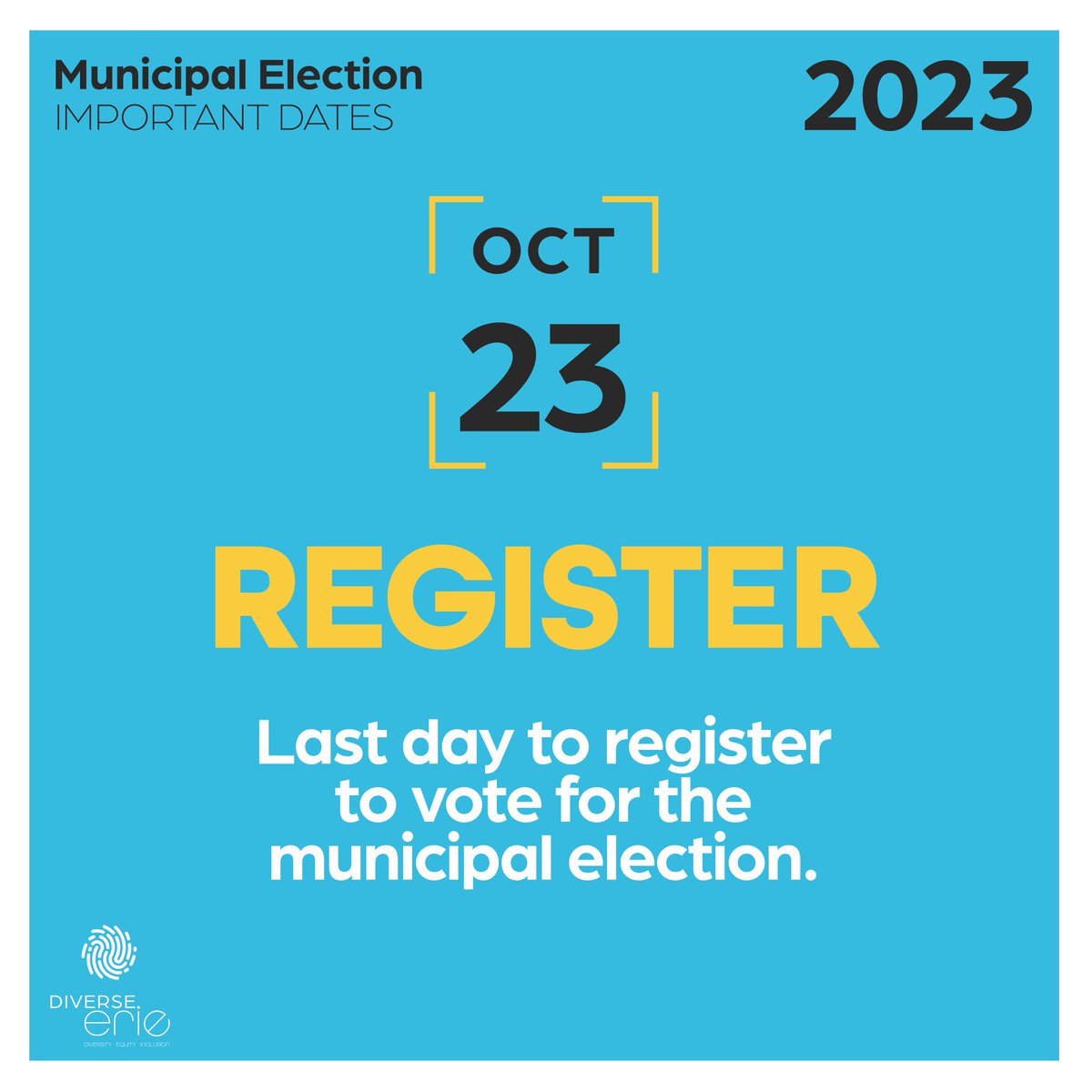 TODAY IS THE LAST DAY to make sure you're #VoteReady and registered for the November 7th #municipalelection.

Register or update your voter registration here: vote.pa.gov/register.