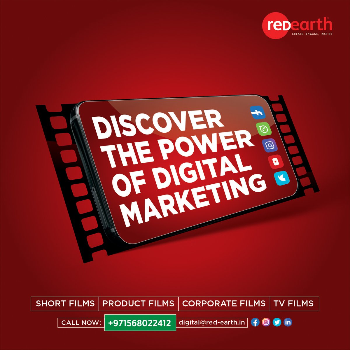 Elevate Your Brand with our Expertise.
Crafting excellence in Short Films, Product Films, Corporate Films, TV Films etc.
CALL NOW: +971568022412

#Redearth #redearthdubai
#corporatefilms #productfilms #adfilms #TVC #shortfilms #Adagency #ad #AdAgencyDubai