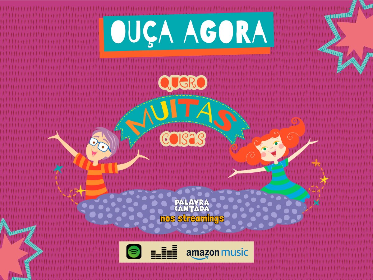palavra_cantada's tweet photo. Estão curtindo a nova música da Palavra Cantada: Quero Muitas Coisas?

Ela está disponível nos principais streamings para você ouvir quantas vezes quiser!

#PalavraCantada #QueroMuitasCoisas #PauloTatit #SandraPeres #MúsicaNova https://t.co/X3cGCGitbg