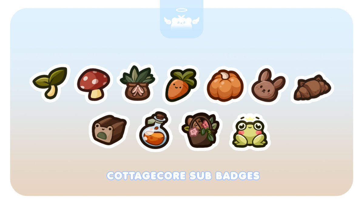 shylestials's tweet photo. 🌱[F2U] COTTAGECORE SUB BADGES 
I saw this on my ipad lying around so might as well give it to those who wanted 
-
RT Like &amp; Follow me to get 🥞 https://t.co/K4oqaU1Tsm