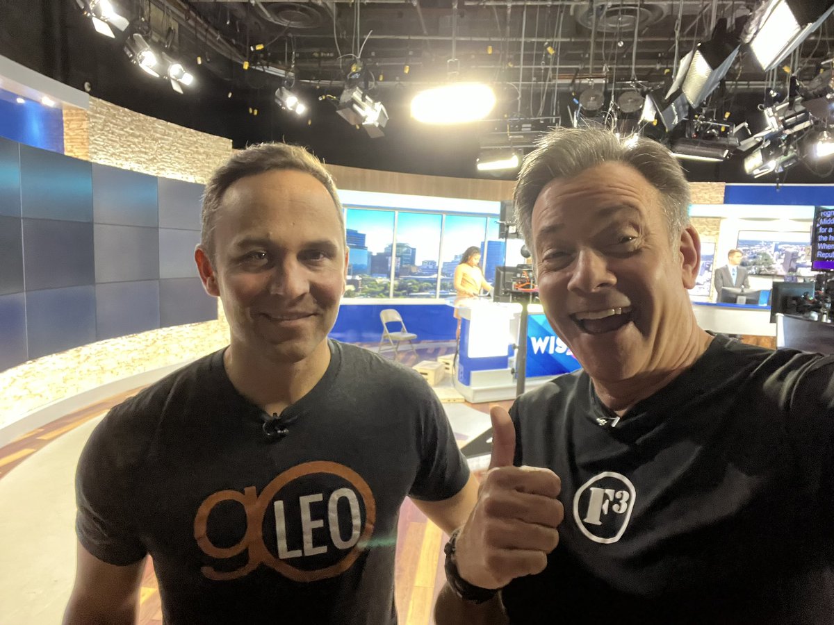 troyafite's tweet photo. Getting ready to go LIVE (around 12:30 pm)w @wis Midday to promote the #GoLeo5k with @BugenskeA. Thanks @IntisarOnAir &amp; @TheWxChannelor. @F3SPEEDFORNEED @F3LexSC @F3LakeMurray @F3Columbia https://t.co/O2hP1LSdd4