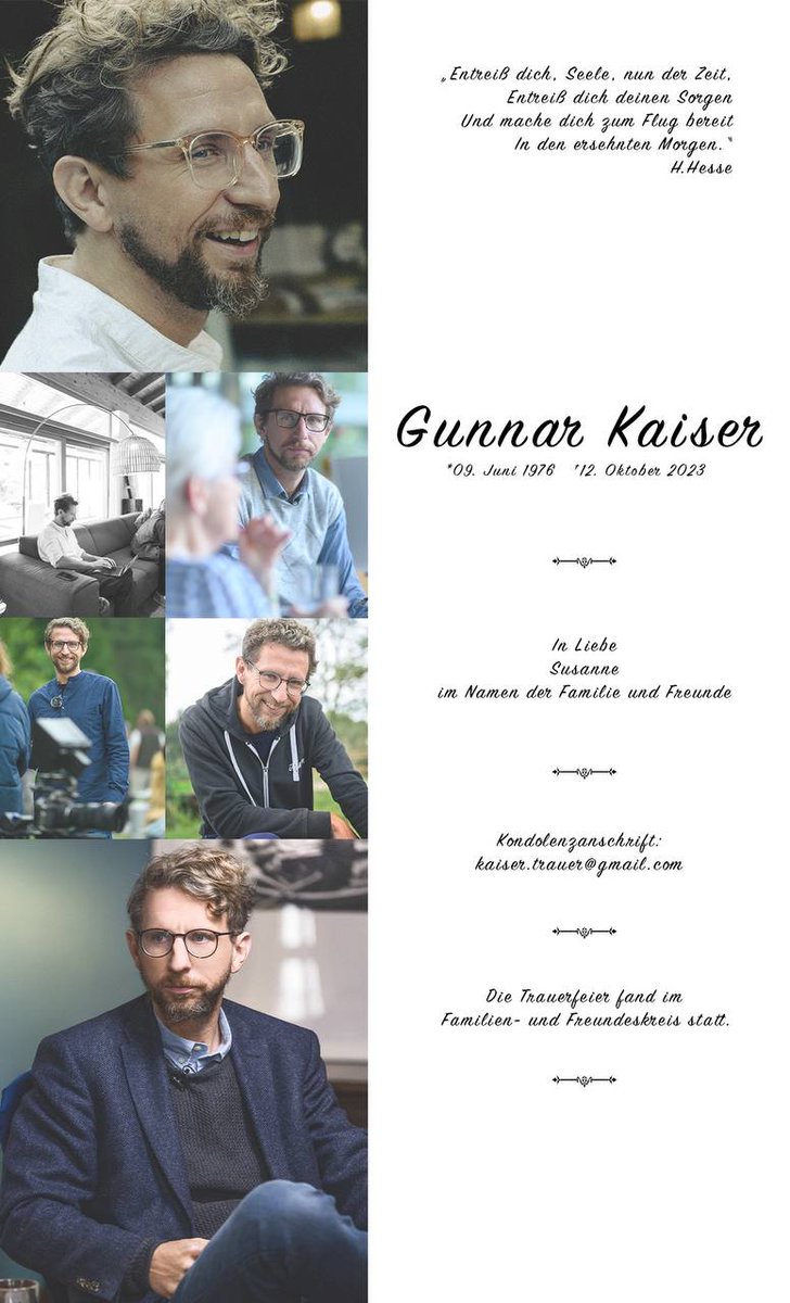 snicklink's tweet photo. Oh Mann. Das nimmt mich echt mit...
Man wusste, dass es kommt, aber...

Ich hab mich im Dezember 2019 - ganz kurz vor Corona - mit Gunnar in Berlin zum Lunch getroffen. Haben beide gegenseitig unser Schaffen verfolgt und über Gott und die Welt geredet.
Er war so wie in seinen Videos. Warm, ehrlich, zugänglich, LUSTIG. Gutherzig. Eine seltene Art Mensch in diesem Affenkäfig-Gebrüll.
Wir blieben locker im Kontakt.
Kurz darauf fand er wohl seine letzte große Rolle. Die des Warners, die des Aufklärers, des Predigers. Die des Kämpfers für Wahrheit und Gerechtigkeit. Ein Fels in der Brandung für viele Millionen Menschen. 
Er wurde selbstverständlich diffamiert... als rechtsextrem, als Schwurbler und Spalter verflucht - wie so viele im Zuge dieser seltsamen, kranken Zeit.
Anscheinend war es seine letzte Mission im Leben.
Ich danke dir dafür, Gunnar.
Wünsch Dir 'ne gute reise und deiner Familie viel Kraft und Liebe.
Rest in peace 😢❤️🫂