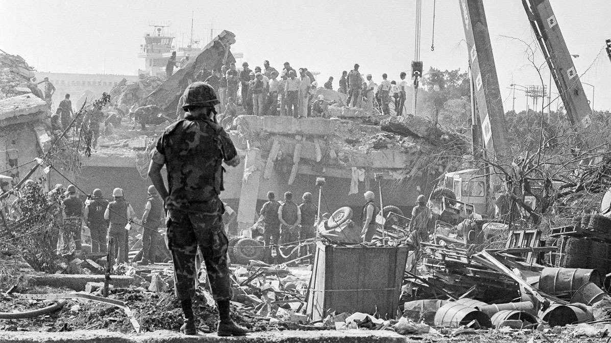 #OTD in 1983, 220 Marines, 18 sailors and 3 soldiers were killed when a suicide bomber crashed into the Marine barracks in Beirut and detonated 21,000 pounds of TNT. It was the largest loss of life for Marines in a single day since Iwo Jima in 1945.