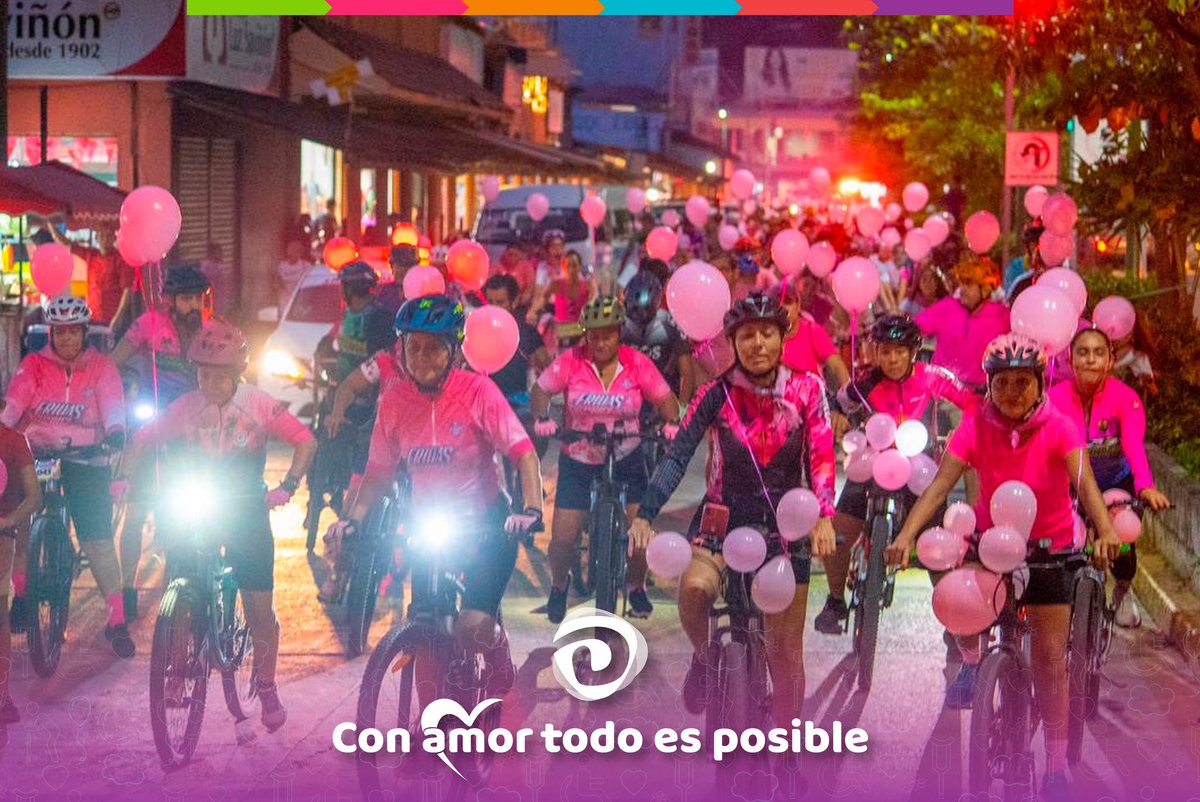 ZihuatanejoDIF's tweet photo. Continuando con las actividades de #OctubreRosa, el pasado 20 de octubre realizamos la 1er #RodadaRosa por las principales calles y avenidas de #Zihua.
Gracias a todos los que se sumaron para conmemorar el Día Internacional de la Lucha Contra el Cáncer de Mama. 🎀✨🚴🏻♀️🚴🏻♂️ https://t.co/tauf1XXqcM