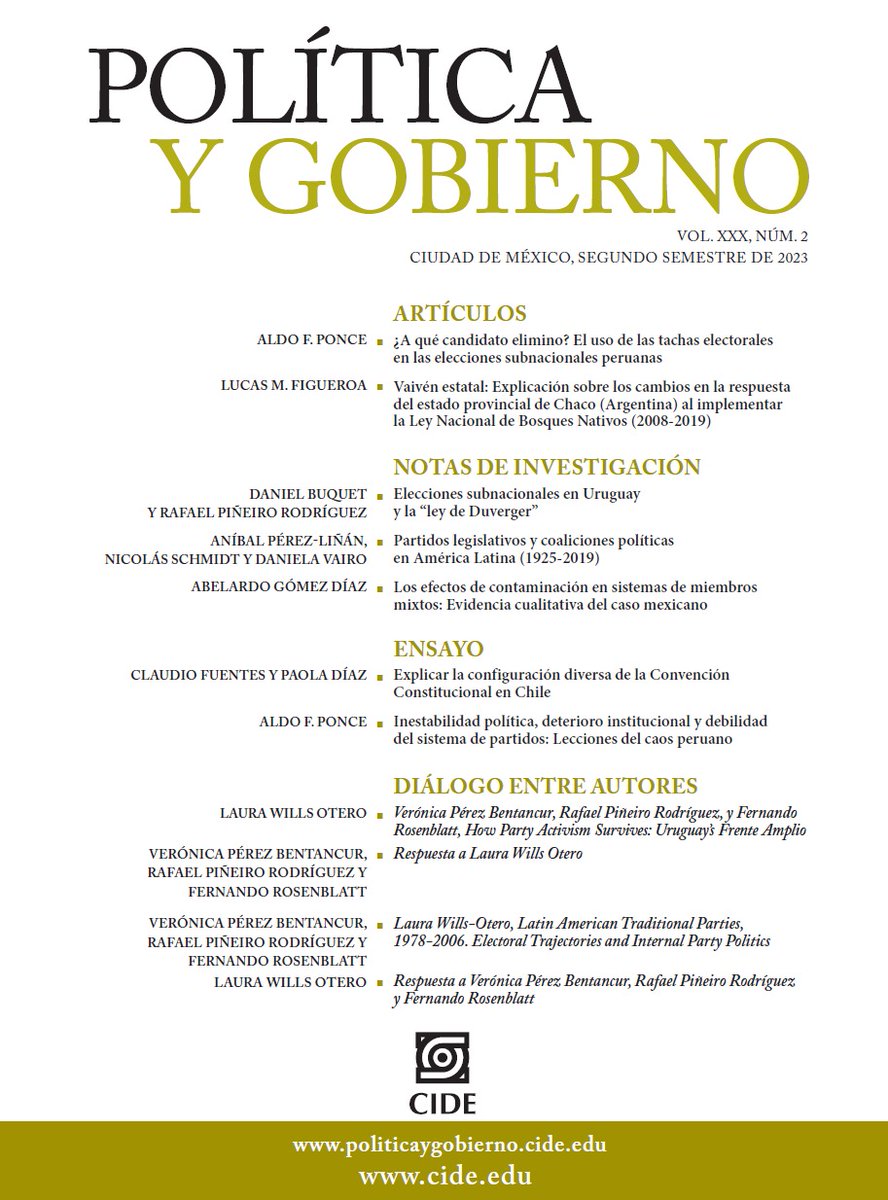 PolGob's tweet photo. Ya está disponible el nuevo número de Política y gobierno del @CIDE_MX.

¡Les invitamos a revisarlo!

https://t.co/ud0O35PW02 https://t.co/IOozjMkb4c