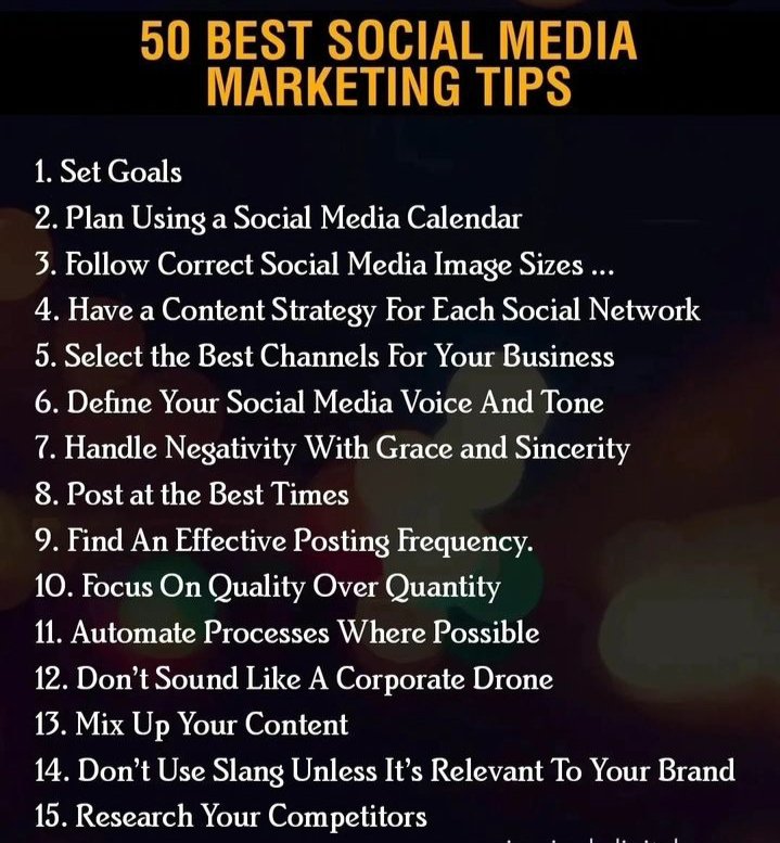 FatimaTech4's tweet photo. 50 plus rules social media marketing
#socialmedia #soci https://t.co/M7gEClmKsM