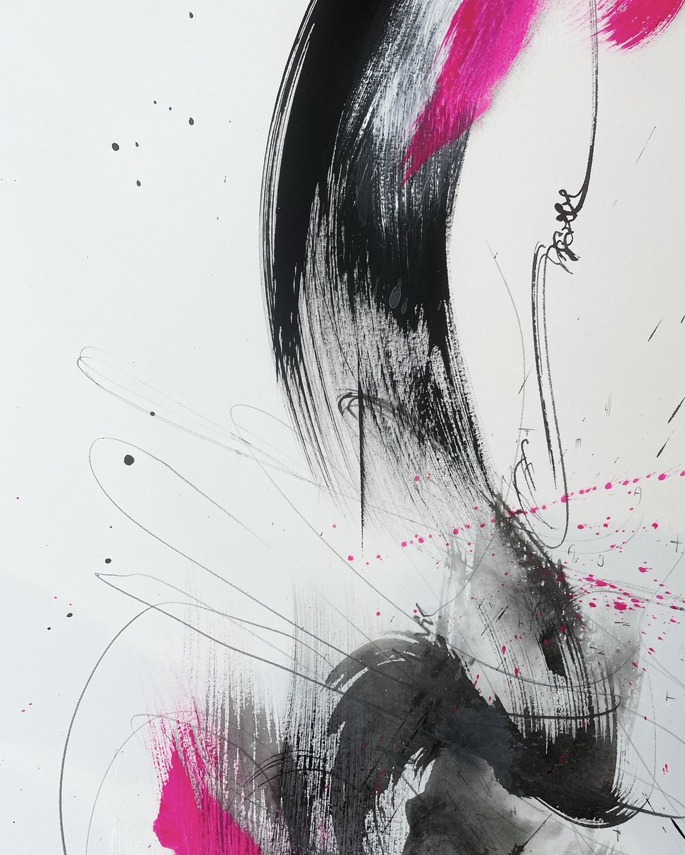 Close-up of a recent commission. ⁣
Diptych | 76 x 56cm | Ink &amp; Acrylic on BFK Rives

#abstractcalligraphy #abstractart  #expressivelines #calligraphy #calligraphyart #contemporaryart #contemporarycalligraphy #handwriting #letterarts #abstractcalligraphy #texta...