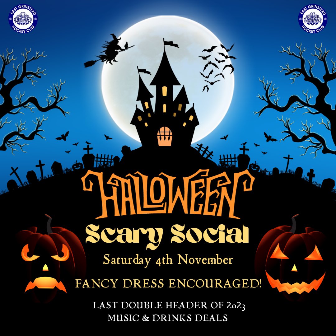 Onto the next one ✅ After our hugely successful Blue & White Party.. we now look ahead to Halloween 🎃 👻 🎃💀Halloween Super Saturday Double Header 🎃💀 📆Saturday 4th Nov ⏰4pm Women Vs @UOBHC1 ⏰6pm Men Vs @OldGeorgiansHoc 🎊Halloween Club Party in the bar after- FANCY…