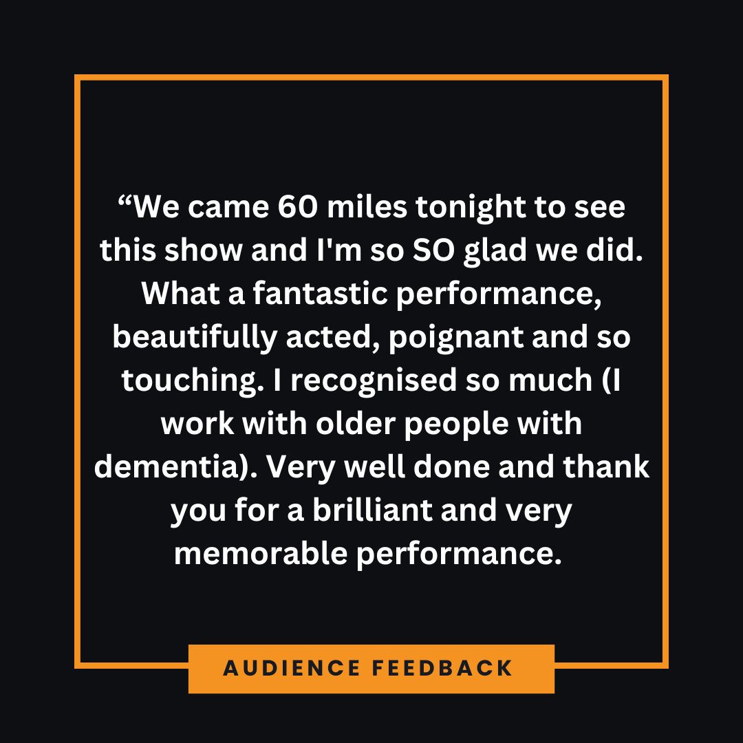 It's been such a pleasure to read the fantastic feedback Beyond Caring has received from audiences so far. If you've been to watch the play, we'd love to know what you thought.

#BeyondCaringPlay #AudienceFeedback #ACEsupported #NationalLottery