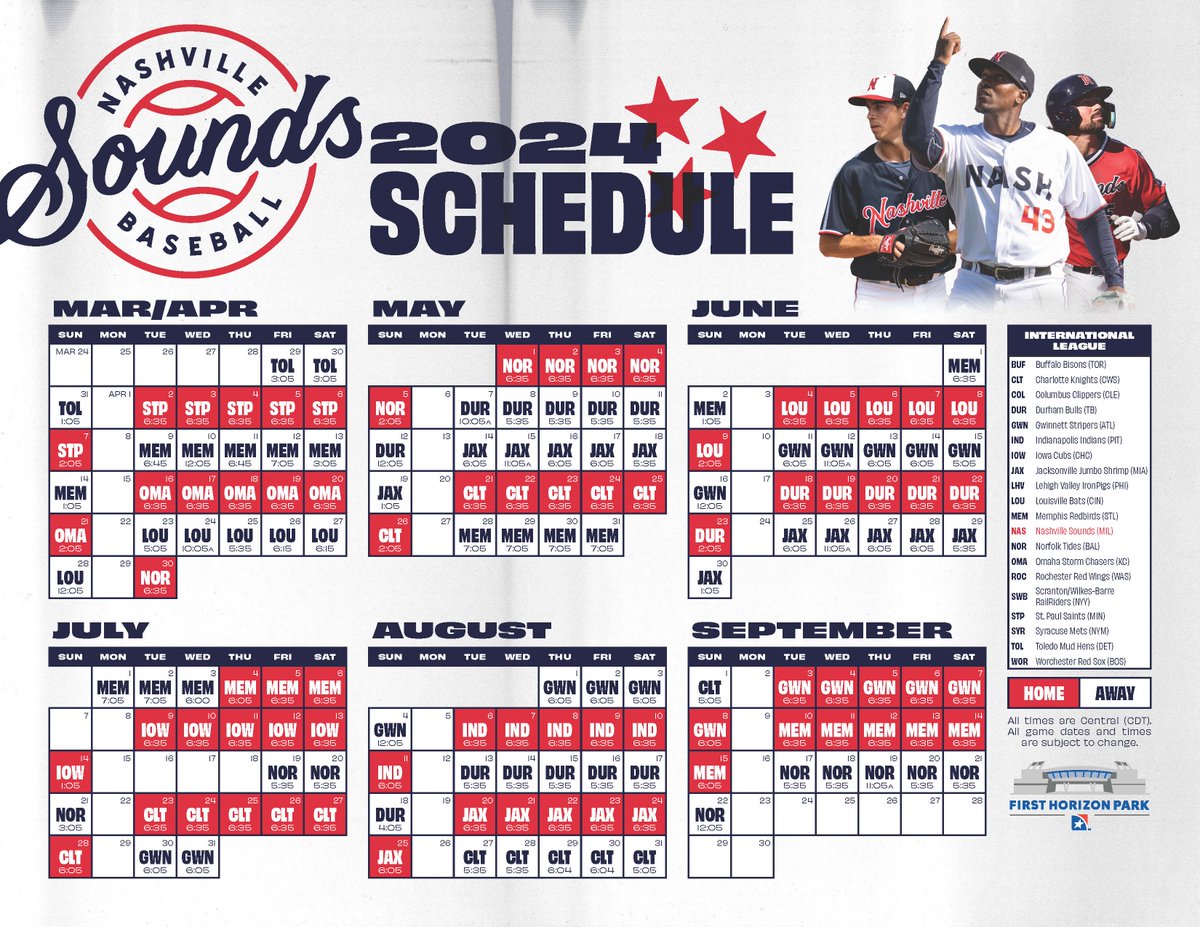Nashville Sounds Schedule 2024 caria madeline Nashville Sounds Schedule 2024 caria madeline