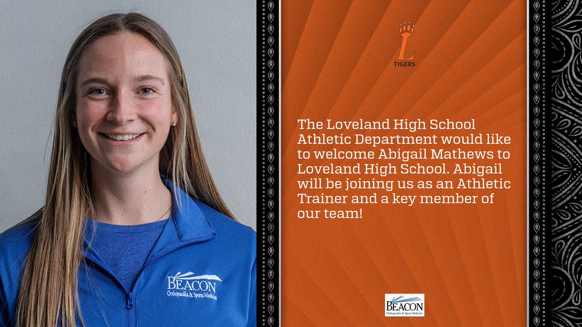 Welcome Abigail to Loveland High School! @LovelandTigerAD <a href="/LovelandATR/">LHS Sports Medicine</a>