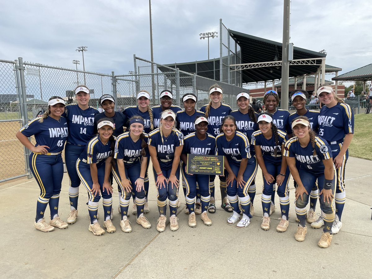 ✅Ticket punched to Super Cup finals
✅Ticket punched to Alliance Championship Series 
Dominant pitching performances, explosive offensive performances, and big time defensive plays all weekend!! So excited for this group!!
#betheimpact #trusttheprocess #goldblooded #igjackson18u