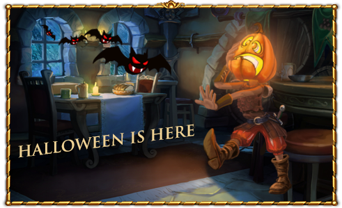 CastleEmpire's tweet photo. This year's Halloween Event has risen from the grave once more to haunt your island! Get your Trick-or-Treat bags ready and log in today to see all the spooky new rewards: https://t.co/pzHgL6cebU https://t.co/HqPzgbbu0X