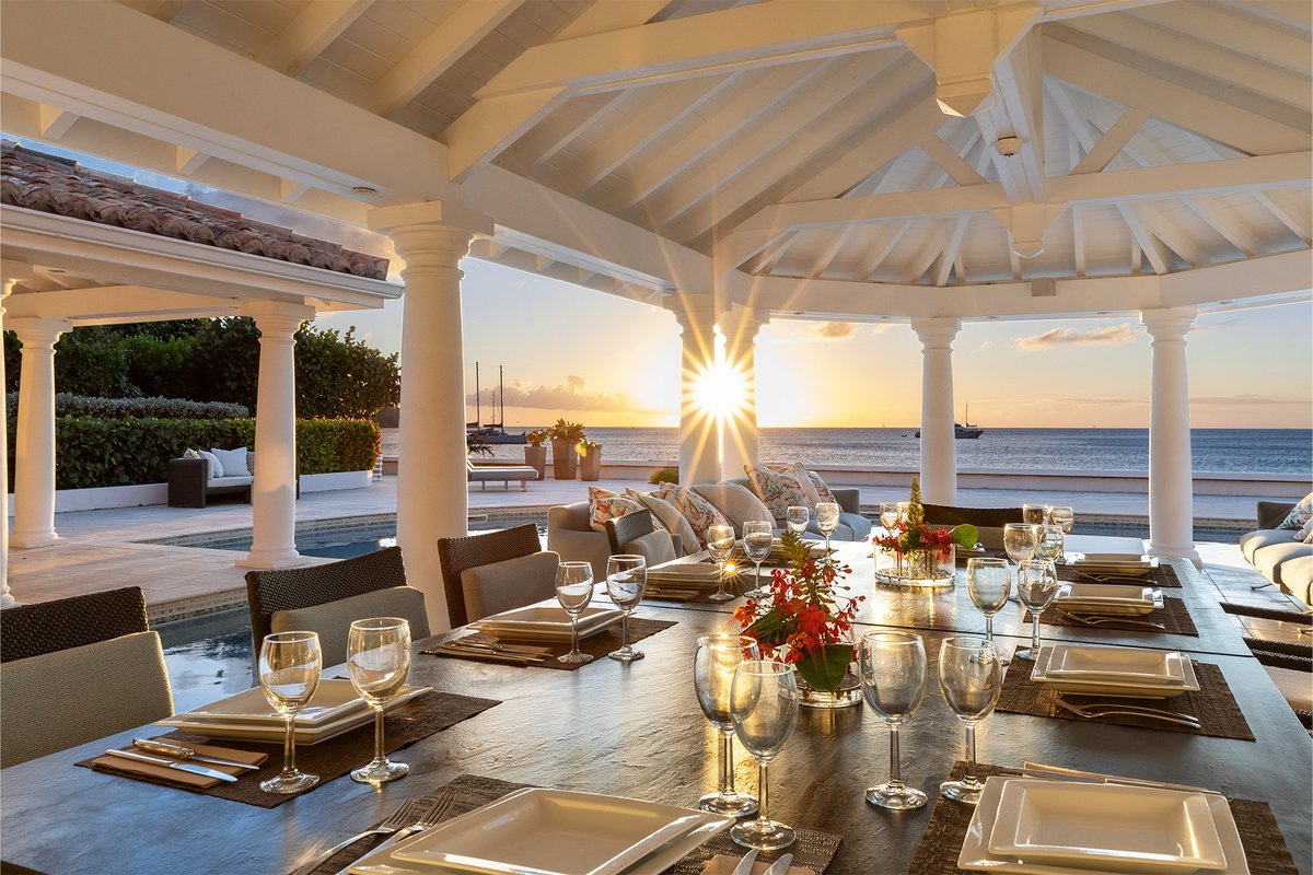 SXMSIR's tweet photo. Experience quintessential French Caribbean living at Petite Plage 4! This 5 bedroom villa situated in Grand Case, St. Martin offers a truly unique vacation experience. Plus check out that sunset! #StMartin #CaribbeanVacation #GrandCase #Sxm https://t.co/hHEns3rFz7 https://t.co/32bk44lGho