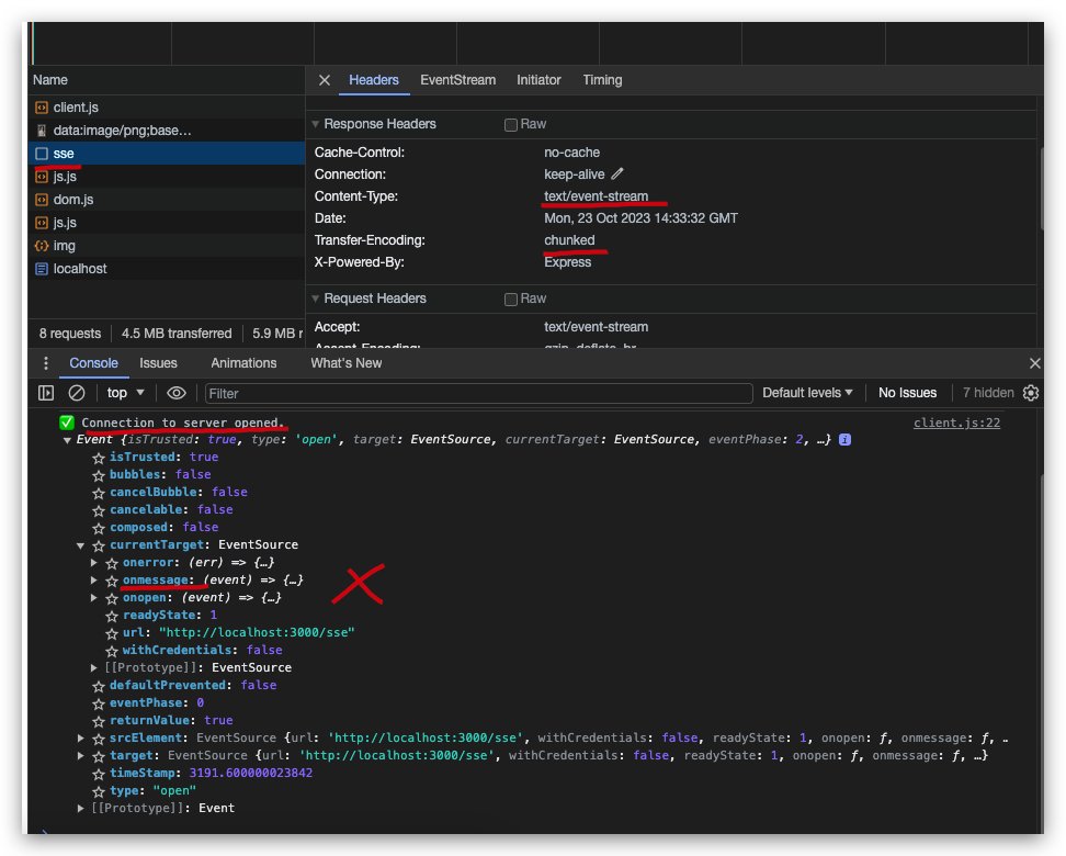 xgqfrms's tweet image. How to fix EventSource onmessage not working in JavaScript All in One
SSE: Server-Sent Events / 服务端推送
HTTP/2
Node.js
cnblogs.com/xgqfrms/p/1778… #js #cnblogs #webfullstack #Nodejs #SSE #ServerSentEvents #服务端推送 #HTTP2 #web via @xgqfrms
