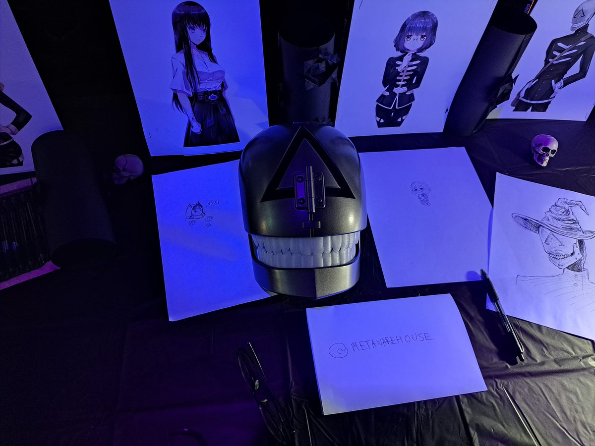 TriangleLab's tweet image. The launch party @wondervillenyc went wonderfully! The best part was definitely the brand-new No-Eyes mask!

Everyone wanted to take pictures doing the pose...

Creator: instagram.com/metawarehouse/…

#visualnovel #vndev #indiegames #IndieGameDev #indiedev #HorrorGames #Halloween