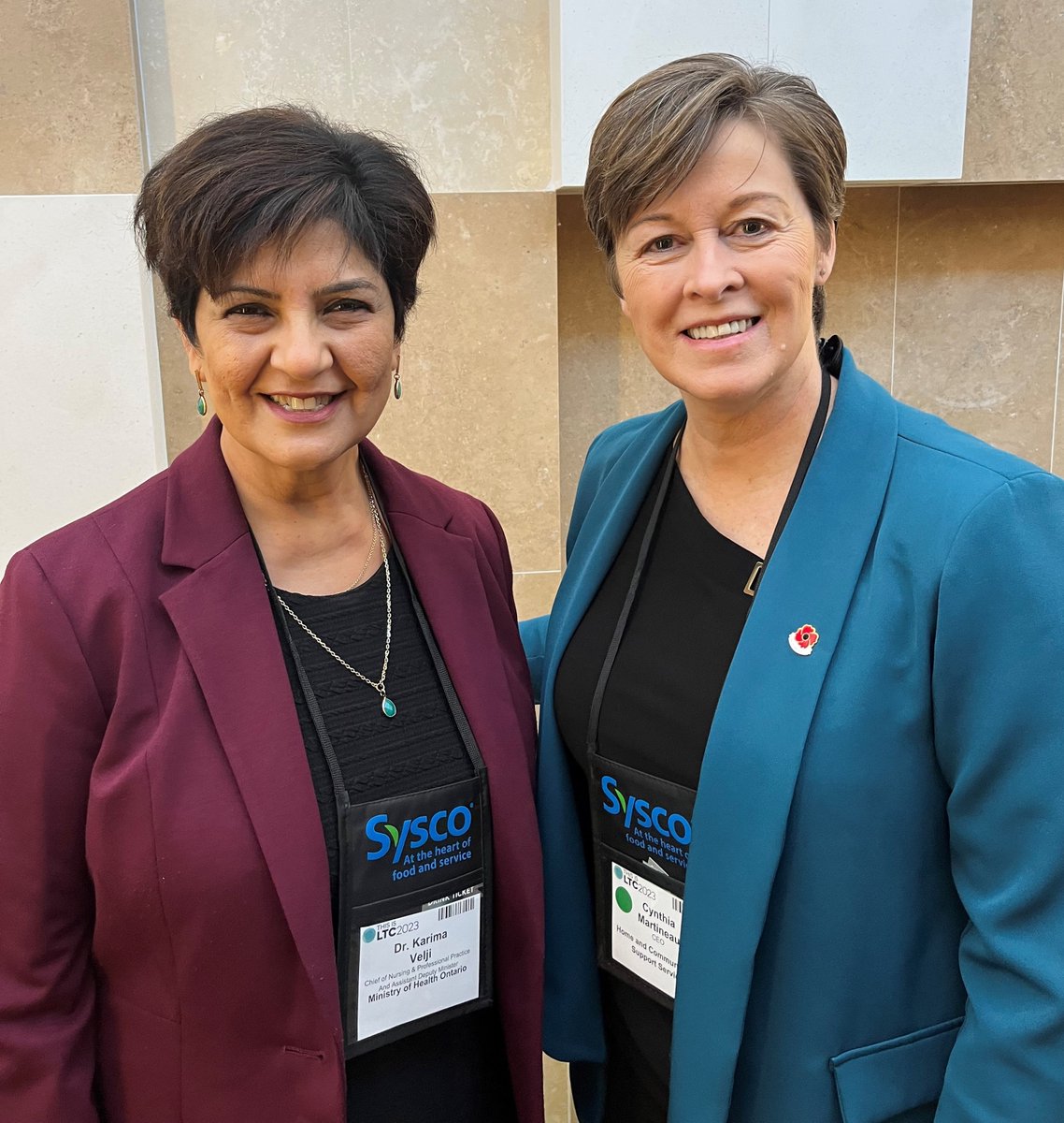 Cyn_Martineau's tweet image. It&apos;s always great to connect with @KarimaVelji , Chief of Nursing and Professional Practice and Assistant Deputy Minister, Ministry of Health, to learn more about how we can better support our human resources. This is Long Term Care 2023 #TiLTC2023 really delivers!