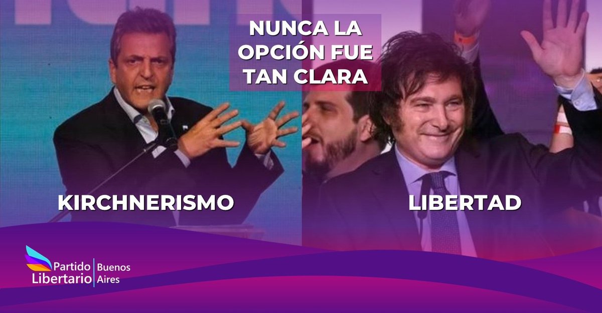 La opción es clarisima #MileiPresidente #LibertariosBsAs #PartidoLibertarioNacional