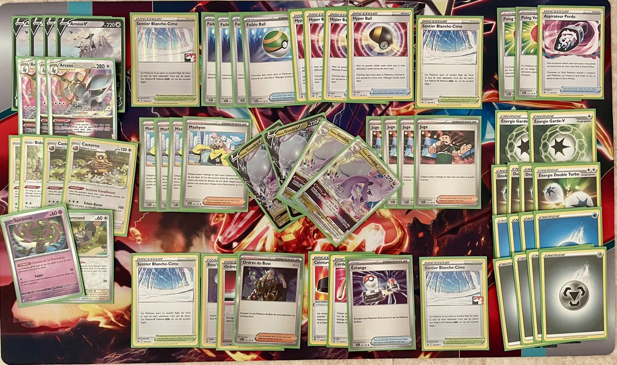 Lille Regional - 42th place

Amazing run with the Goo ! 
First time on stream, first time 6-0, first Day2 of the season !

I made the deck on our trip to Lille, no testing at all … but it ended well ! 
Vengeful punch is mvp 🥊

Happy to make it with Arc/Goodra ❤️
#PlayPokemon