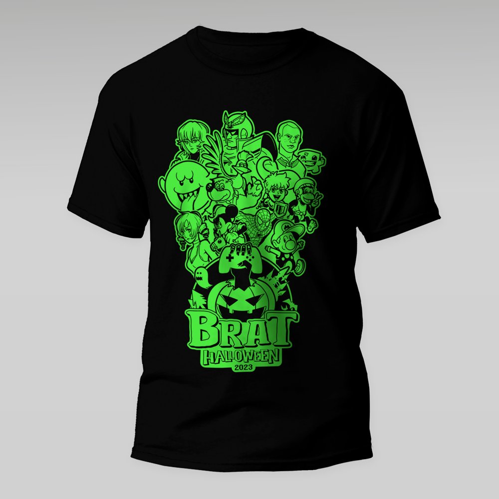 orangotee's tweet photo. Estamos de volta! 🎃

Camiseta edição especial da BRAT Halloween 2023 já disponível para compras em nosso site. 

Dessa vez cada peça vendida apoiará diretamente a entidade Gerando Falcões. 💕 https://t.co/fN5BH76QY3