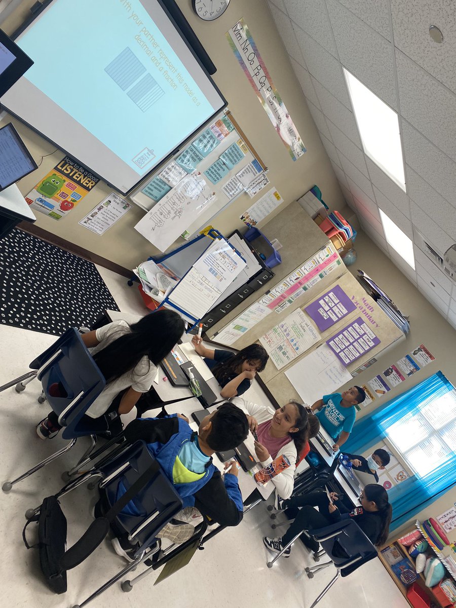 MrsSepulveda2's tweet photo. π Launching provides my students with an opportunity to collaborate and discuss todays concept - relating Decimals to Fractions in the Tenths and Hundredths place. #PISDmathematics https://t.co/WWIH0aak9i