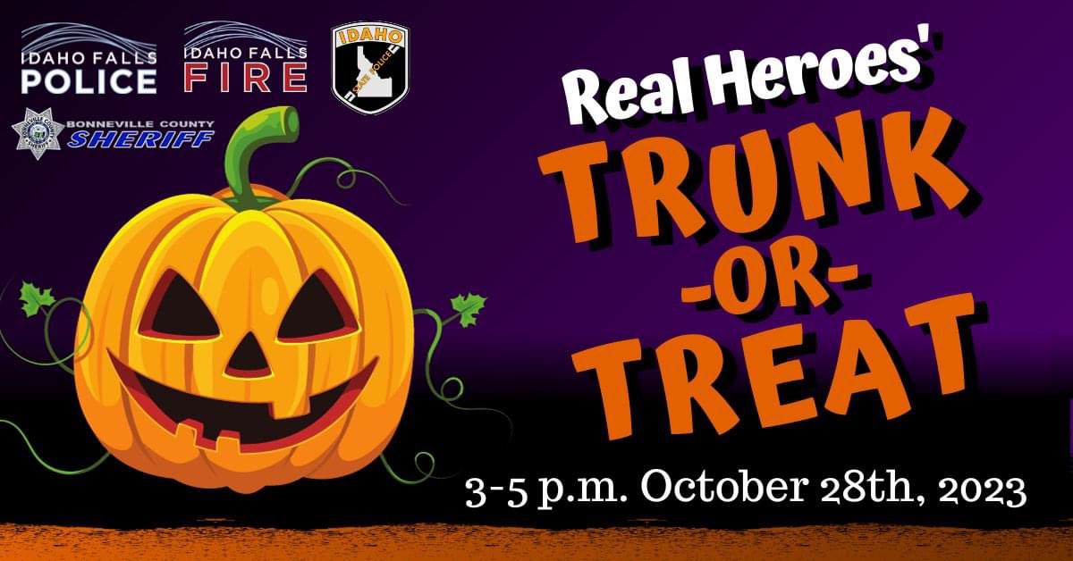 BonnevilleCSO's tweet photo. Real heroes trunk or treat this Saturday on Memorial Dr! #trunkortreat #bcsoTEAM https://t.co/Aj7IRBFUcr