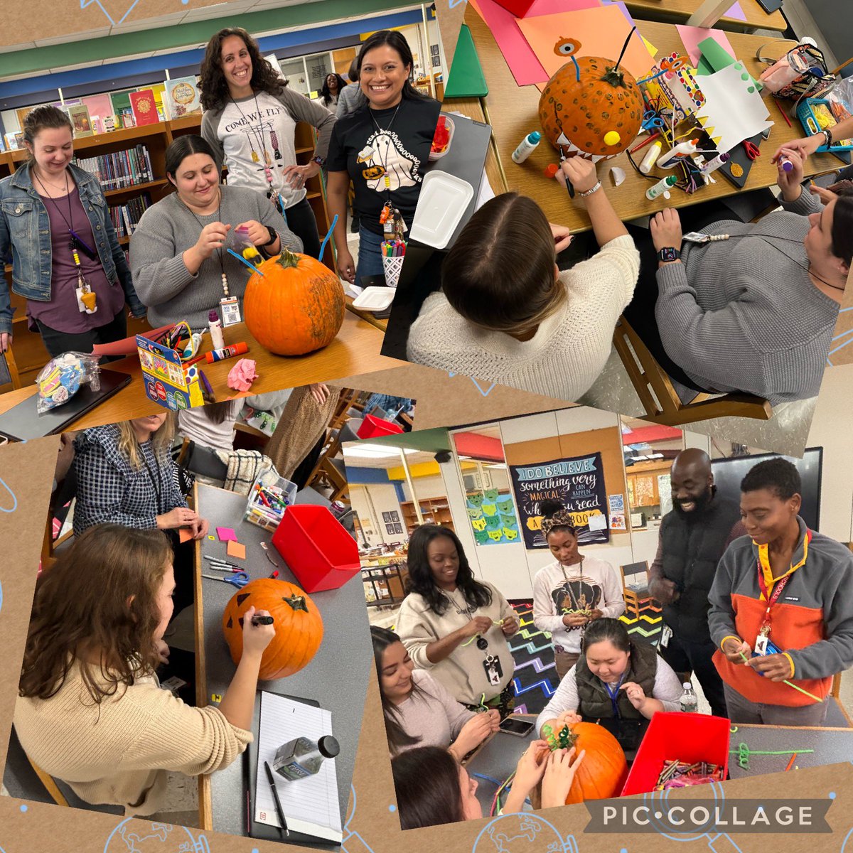 Our teachers and faculty had a Pumpkin Challenge to complete today! Check back tomorrow for information on how to vote for your favorite! <a href="/BartleSchoolHP/">Bartle Elementary</a>