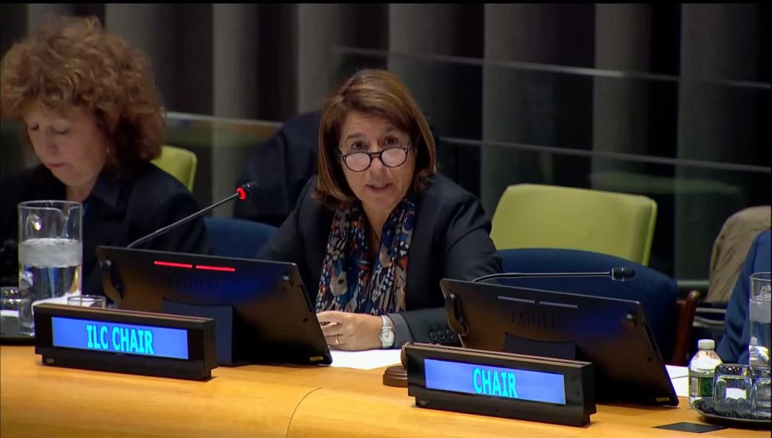 PatrciaGalvoTe1's tweet photo. As current #ILC Chair, I am honored to have presented today the Annual Report of the Commission to the #UNGA Sixth Committee, together with @niluferoral. Looking forward to listening to the the comments of Member States over the next days. #InternationalLaw https://t.co/p5w8LuNzBe
