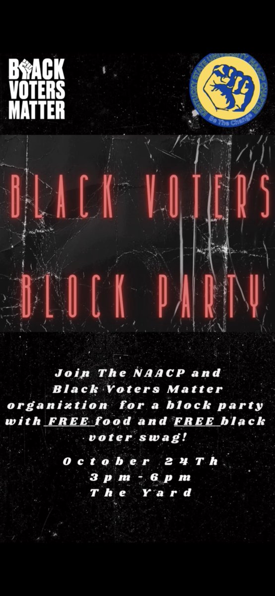 Let's support the Black Voters Matter Bus Tour and Block Party <a href="/KyStateU/">Kentucky State University</a> on Tuesday, October 24 from 3:00 to 6:00 p.m.