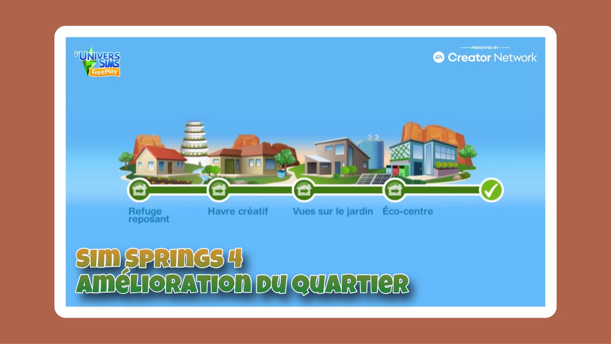 Vous en êtes où du nouveau quartier? Nouvel évènement Sim Springs 4 «Eco-Esplanade» à partir du 17 octobre luniversims.fr/index.html/les… #PrettyPastelUpdate #TheSimsFreeplay #Sims #SimsFreeplay #TheSims #LesSims #LosSims #シムズフリープレイ #ซิมส์ #TheSimsJogueGratis #模拟人生畅玩版