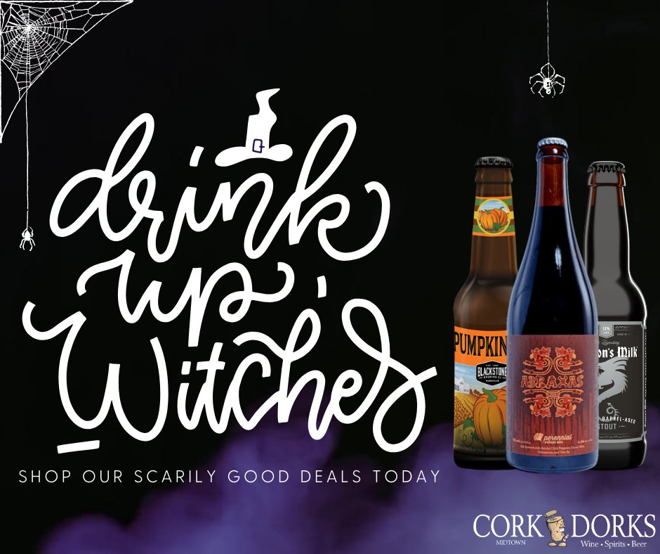 Come in today and stock up on everything you'll need to make your Halloween unforgettable! Drink up Witches ✨👻