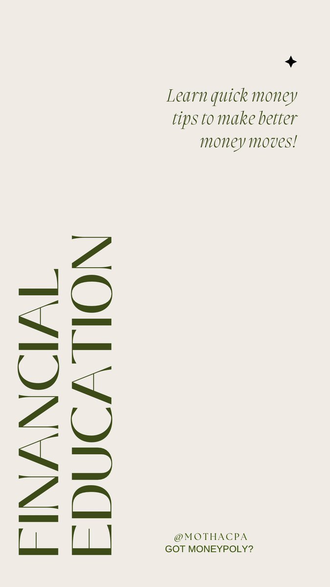 MoThaCPA's tweet photo. Let’s tune into some Financial education shall we?
#FinancialLiteracy
#MoneyPoly
#Finance https://t.co/DpPuQgXQZk