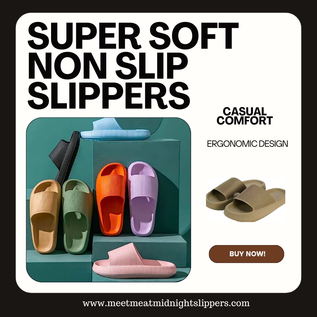 Experience pure comfort with our Super Soft Non-Slip Slippers! 🌙🛋️ 

Shop Now: meetmeatmidnightslippers.com/collections/sl…

#NonSlipSlippers #CozyComfort #HomeComforts #RelaxInStyle #MeetMeAtMidnightSlippers #CozyNights #StylishSlippers #ComfortableSlides #SlipIntoComfort #FashionOnPoint #StayCozy