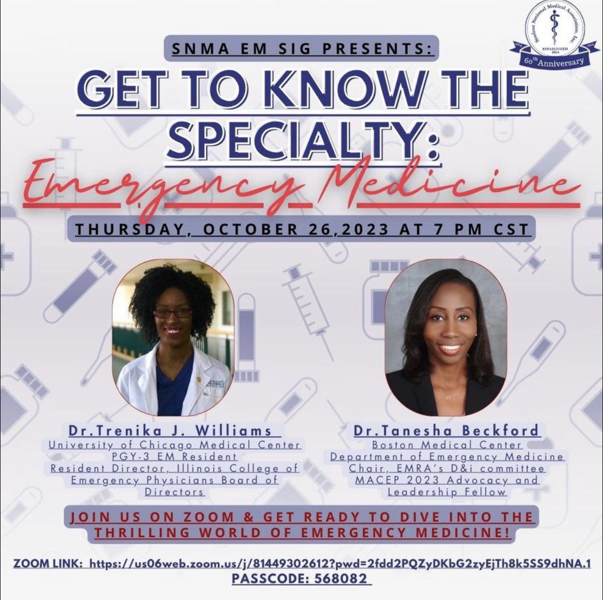 If you are a M1-M3 and considering EM come learn about the specialty with #SNMA #medtwitter