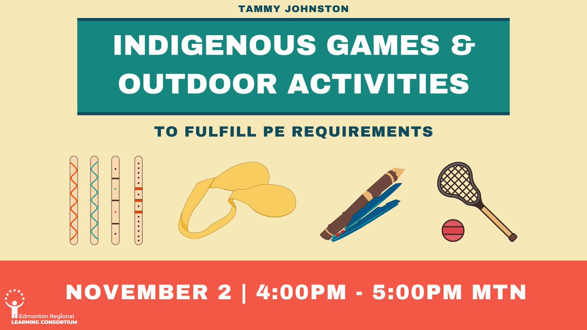 erlcpl's tweet photo. Explore the many Indigenous games &amp; outdoor activities you can use to fulfill the #PhysEd curriculum requirements in this session with Tammy Johnston.

Learn more/register: https://t.co/flhgurXm6Q
#FNMI #IndigenousEd https://t.co/616PCS38Q3