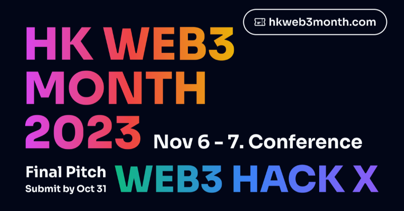 HKWeb3Month's tweet photo. 🎟️ Nov 6 - 7. Free https://t.co/Rz5yTqcywf

🇭🇰 Meet some of the most influential web3 pioneers. A series of confs, interactive dev-oriented sessions, startup showcases &amp; exhibitions will be led by more than 50+ web3 pro. Featuring Polkadot, Ethereum, Polygon 🔥