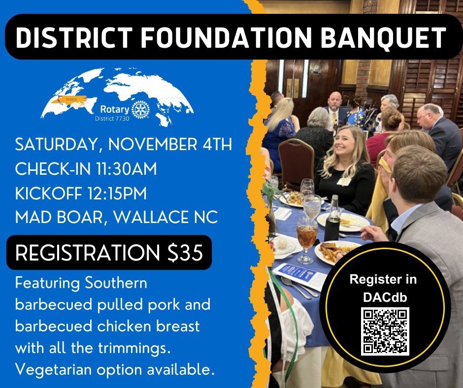 district7730's tweet photo. Registration deadline is upon us! Go to DACdb and register today! #RotaryShares #Rotary https://t.co/sHLB6qhVoH