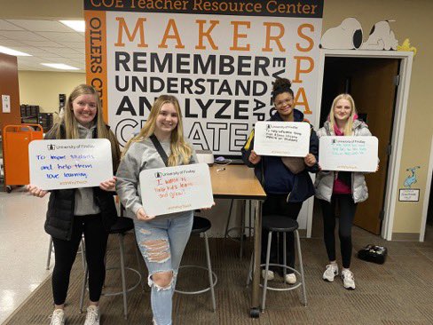 WhitmerTeaching's tweet photo. We had a great visit today at the University of Findlay to visit their College of Education, Mazza Museum and tour of the campus! #ufwhyteach https://t.co/IFlB4br9Zz