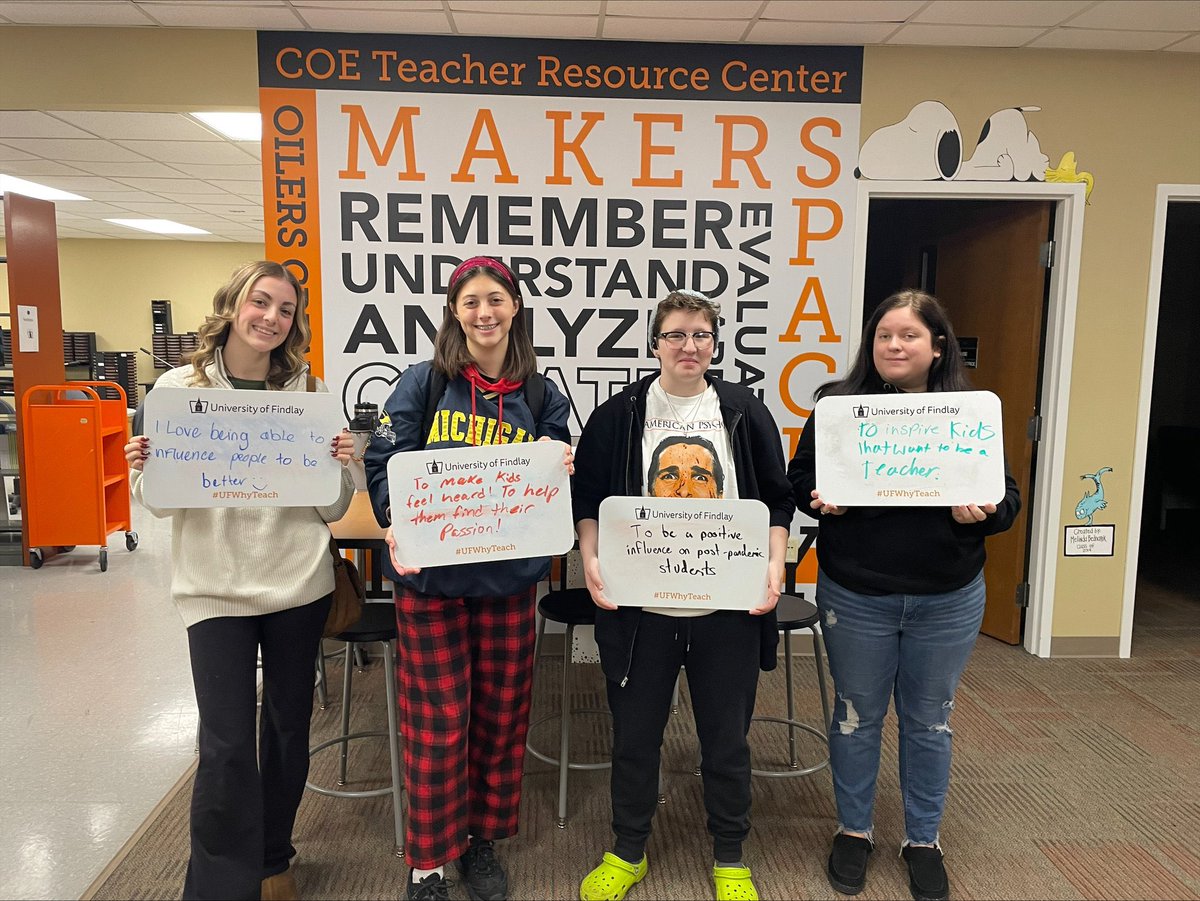 WhitmerTeaching's tweet photo. We had a great visit today at the University of Findlay to visit their College of Education, Mazza Museum and tour of the campus! #ufwhyteach https://t.co/kMdT6krNSm