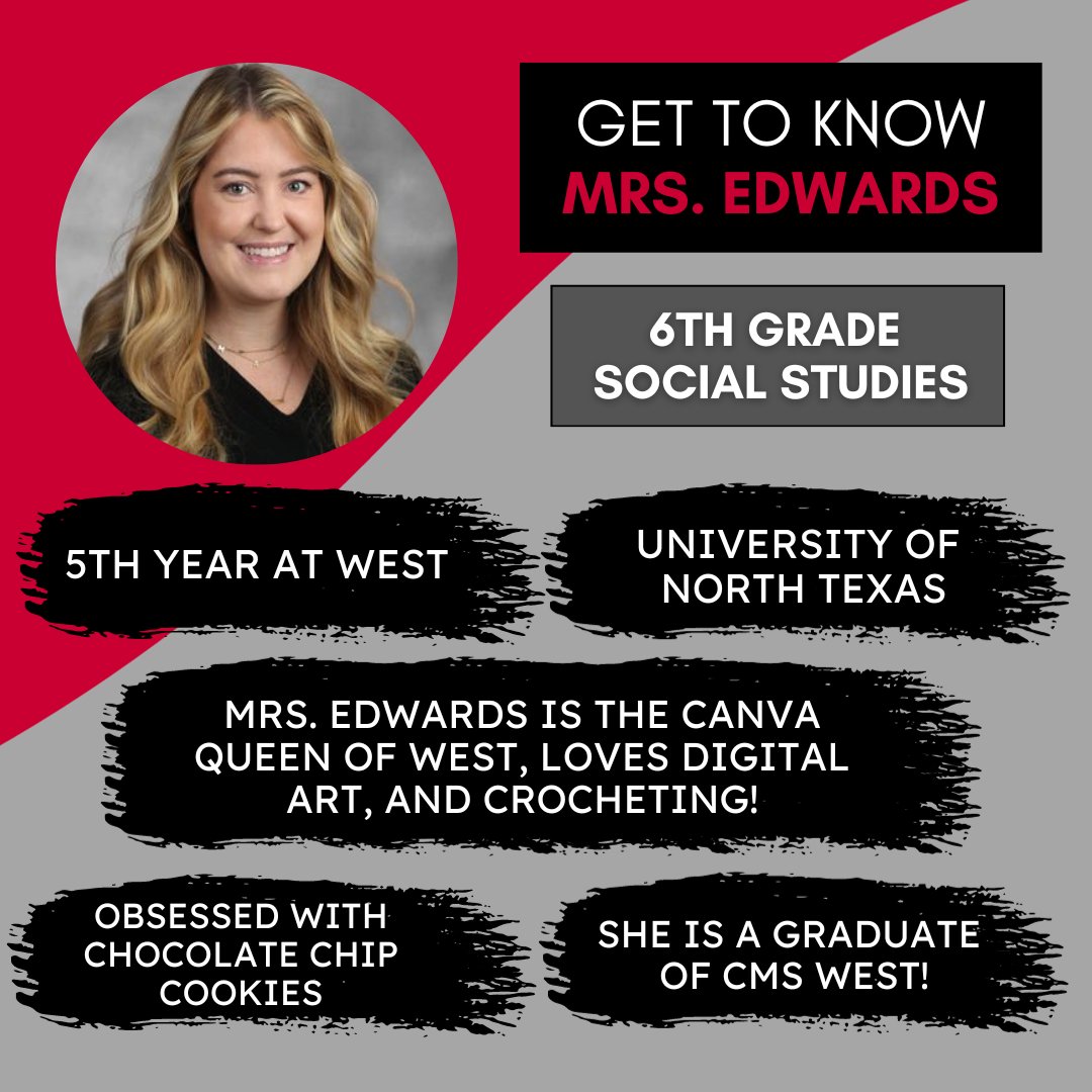 Our #WestSpotlight is shining on the Canva Queen herself, Mrs. Edwards! #Westfam