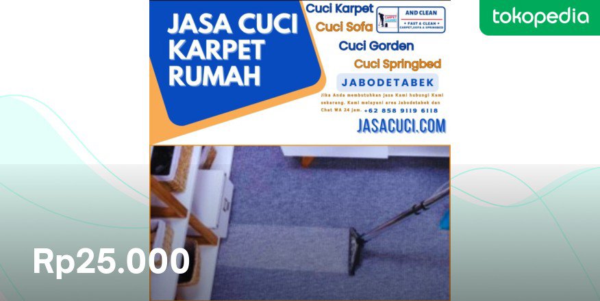 Coba cek ini, deh: "Cuci Karpet Rumah menggunakan Mesin Pencuci Karpet Sofa Springbed " Rp25.000 di toko andclean Tokopedia. Bisa bebas ongkir, lho.
tokopedia.com/andclean-jasac…