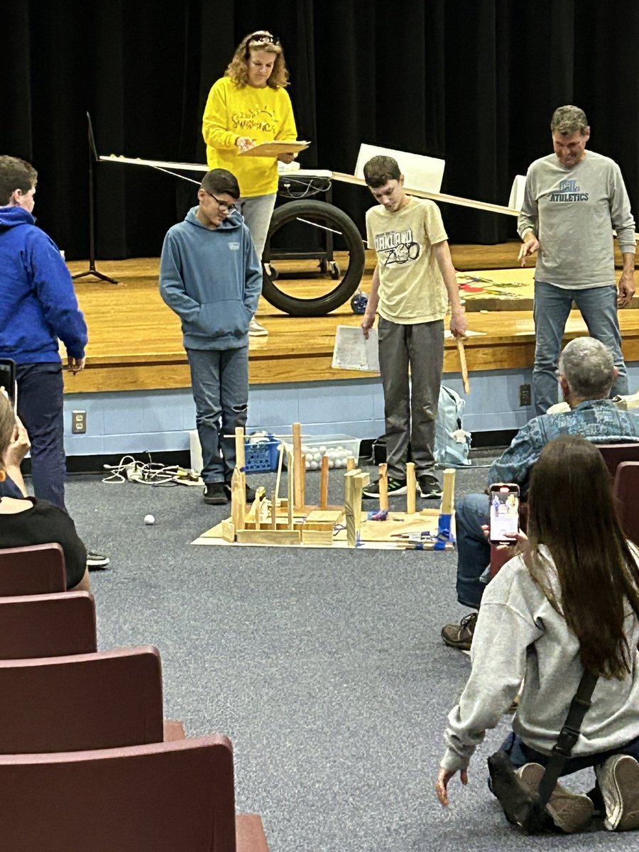 CLMSJETS's tweet photo. The annual @RubeWorks challenge is under way. It started with a zip line! So proud of our βοΈ students and their innovation and creativity. #soarlikeajet https://t.co/lHXVv9RLnk