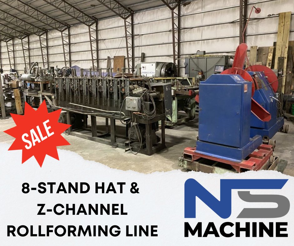 machine_ns's tweet photo. Give us a call today for a quote on this 8 stand hat &amp; z-channel rollforming line or visit our website for more information. https://t.co/JhnXpl8ZAK
.
.
.
#industrial #machine #machinist #machinery #madeintheusa #shearing #metalworking #tooling #workshop #rollformingline https://t.co/ws9f860b2Z