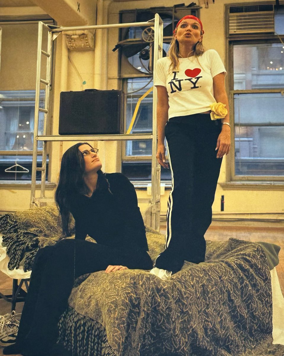 KChenoweth's tweet photo. POP-U-LAR ✨💖🪄
#Popular rehearsals… many many moons ago. Having the best time on this trip down memory lane. One week until it’s officially #Wicked20!! 
@idinamenzel @WICKED_Musical https://t.co/LGjwQSyob6
