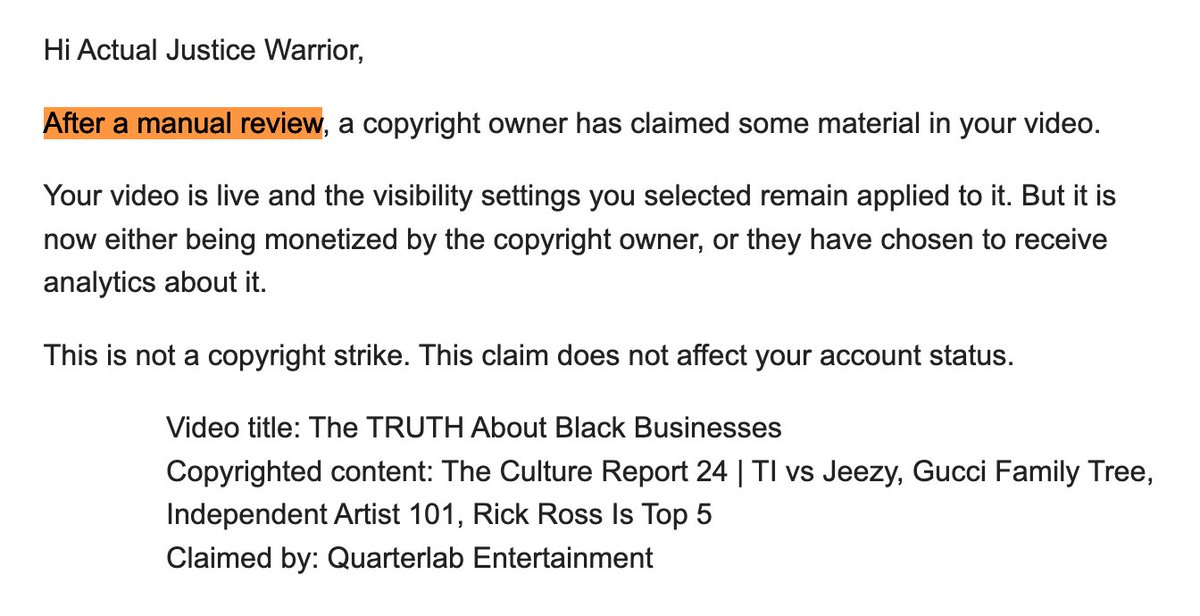 IamSean90's tweet image. Today's video was doing really well until the folks over @quarterlab manually claimed my video in what looks like some rather annoying copyright trolling, considering my use of clips is textbook Fair Use. I'd appreciate this claim being released ASAP. Thank you in advance