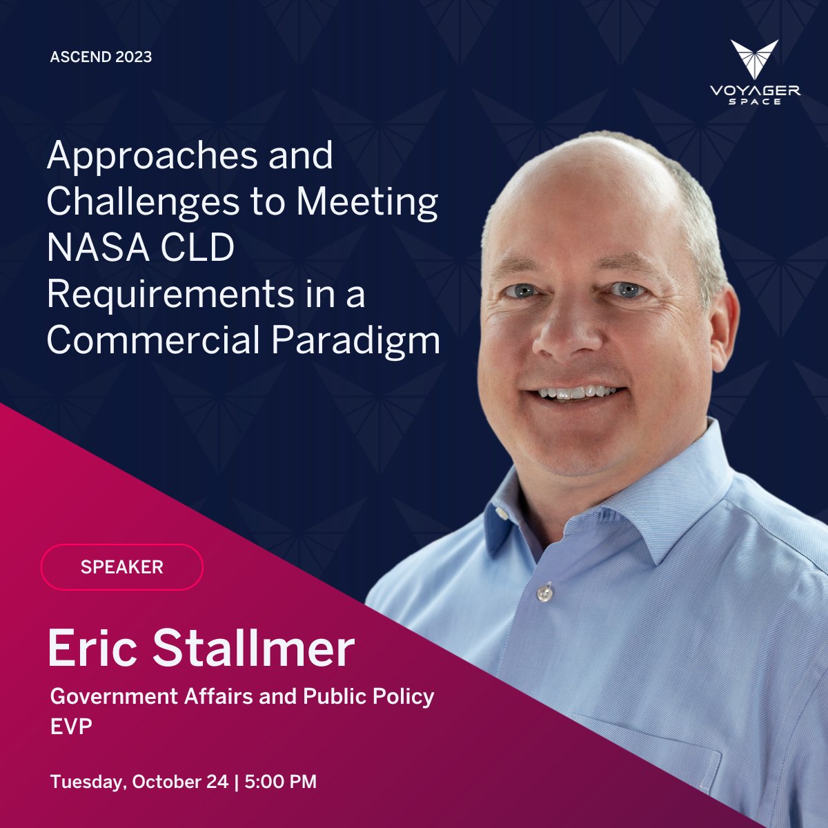 Our EVP of Government Affairs and Public Policy, Eric Stallmer will be speaking at #ASCEND2023! Dive deep into the intricacies of qualifying for NASA service contracts in the realm of low-Earth orbit destinations tomorrow @ 5PM!