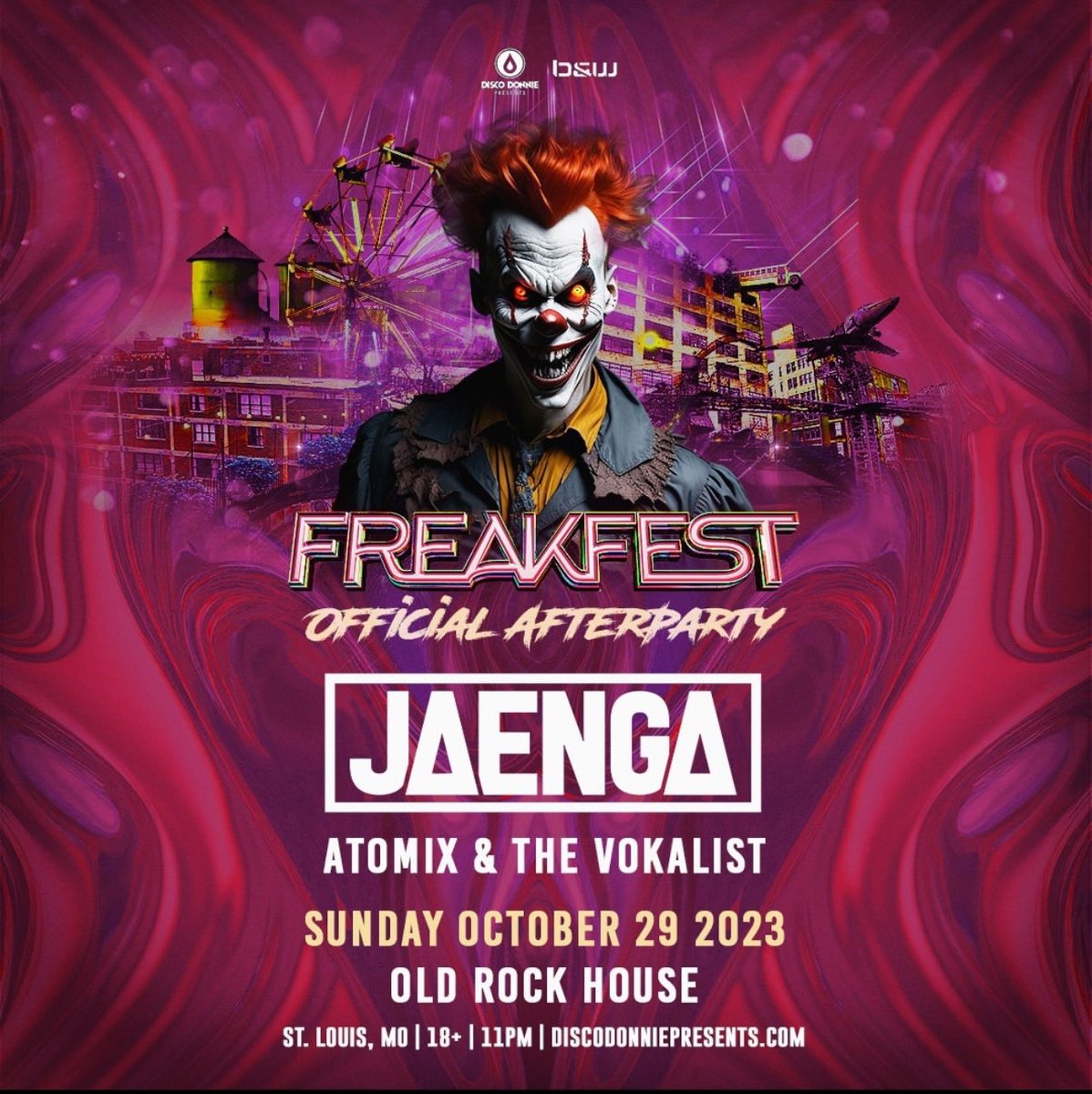 Supporting @JaengaMusic at @oldrockhousestl this Sunday night presented by @BandWSTL. #Freakfest