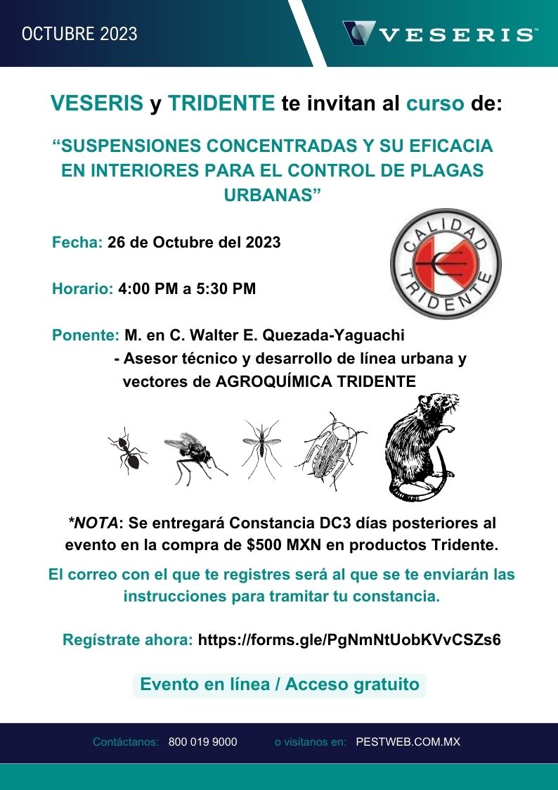 🔥No pierdas la oportunidad de adquirir conocimientos valiosos para el control de plagas urbanas.
¡Regístrate ahora para obtener acceso gratuito! forms.gle/PgNmNtUobKVvCS…