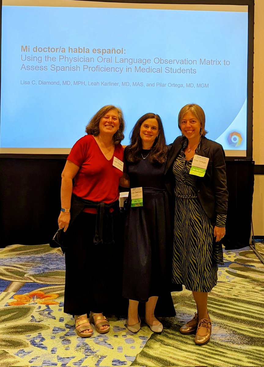 Just presented our workshop on using the POLOM to assess #medicalSpanish proficiency at <a href="/ACHonline/">ACH</a> #ICCH2023! Great to see interest from not only medical students and others in #MedEd, but also clinic administrators &amp; SP trainers! Learn more👉 namspanish.org/polom #WeNeedYou
